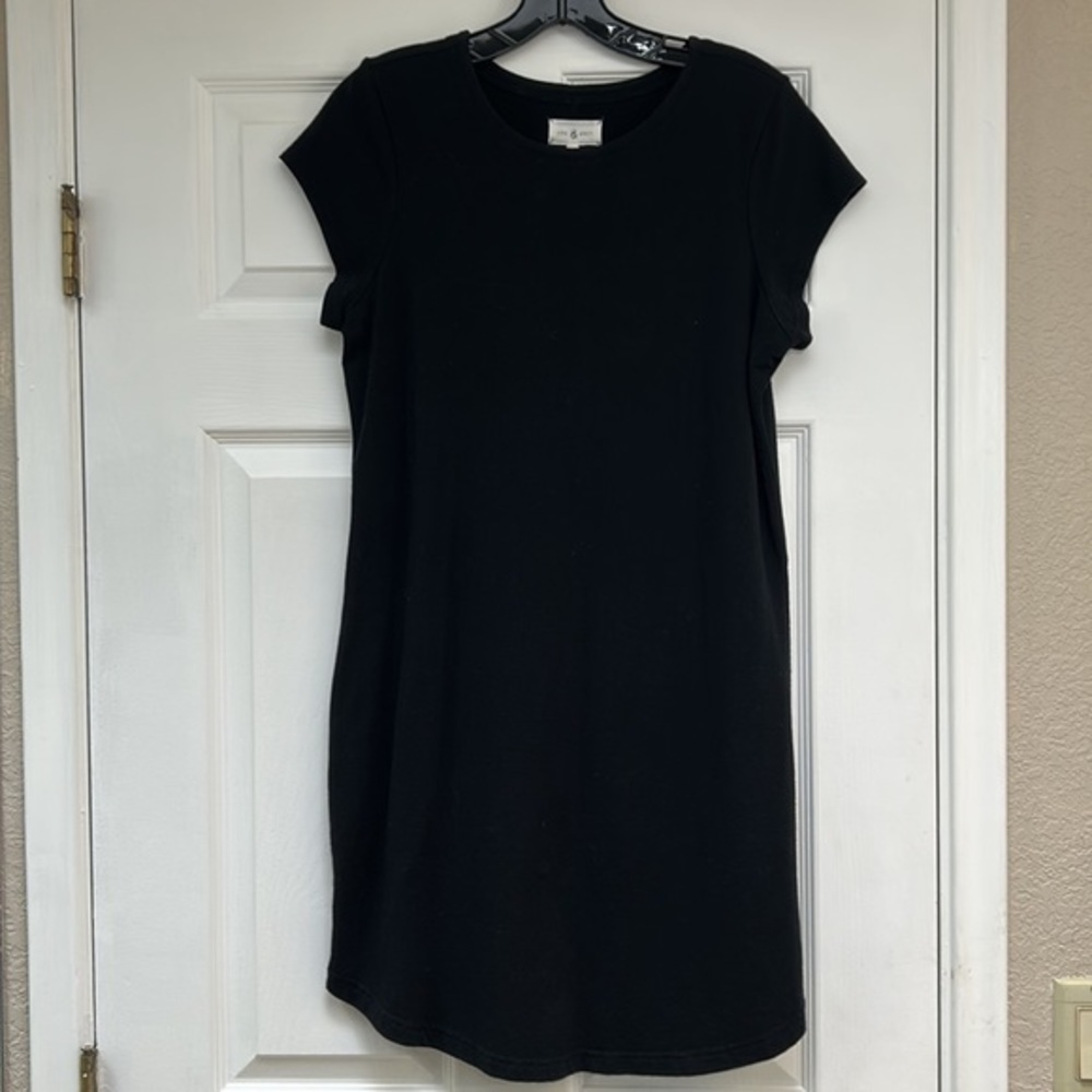 Lou & Grey Black T Shirt Dress-Size M